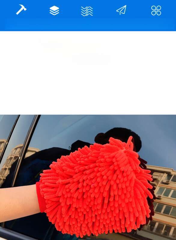 Car Double-sided Schneier Car Washing Coral Fleece Cloth Gloves, Home Cleaning Gloves_autovado.com