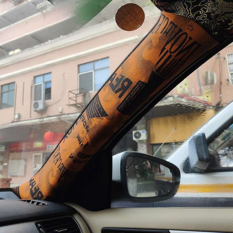 Universal AB Pillar Ceiling Repair Adhesive Backing, Letter Poster Style Sticker, Waterproof Sticker_autovado.com