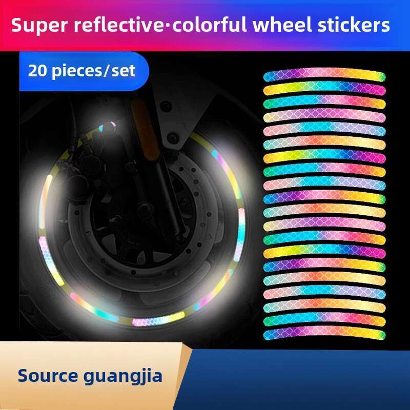 Car Wheels, Car Tire Three-dimensional Personalized Decoration, Fluorescent Stickers, Motorcycle Night Warning_autovado.com