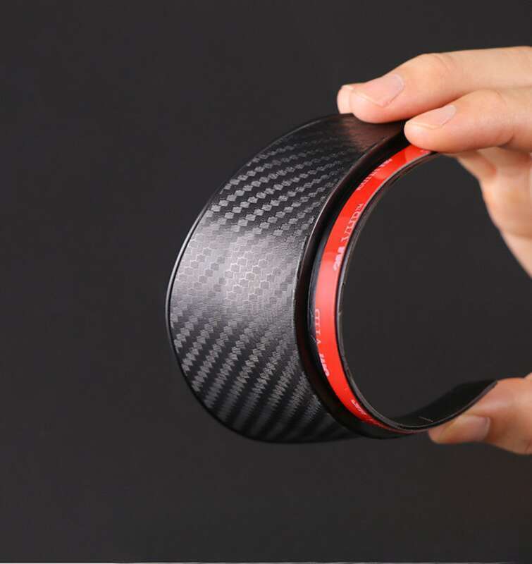 New Carbon Fiber Car Rearview Mirror Eyebrows (2-piece Set), One Pair Of Reverse Mirrors, Sun And Rain Shields_autovado.com