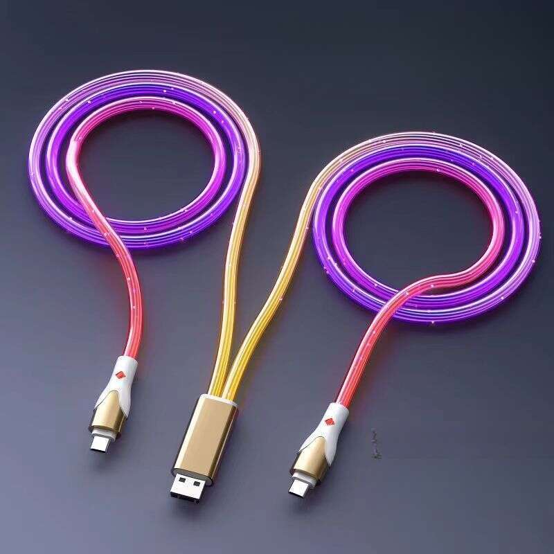 6A Starry Sky Luminous Data Suitable For 15 Running Lantern Colorful Mobile Charging Cable Car_autovado.com