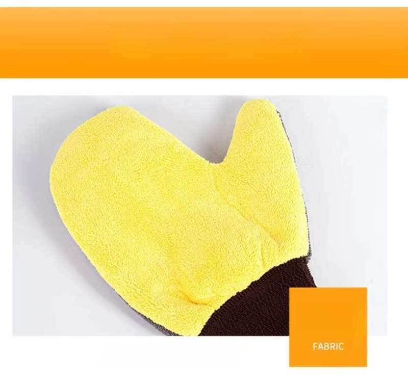 Coral Wash, Bear Paw Gloves, Wiping Cloth, Wash Towel, Double-sided Velvet Thickened Car Cleaning And Beauty Tools_autovado.com