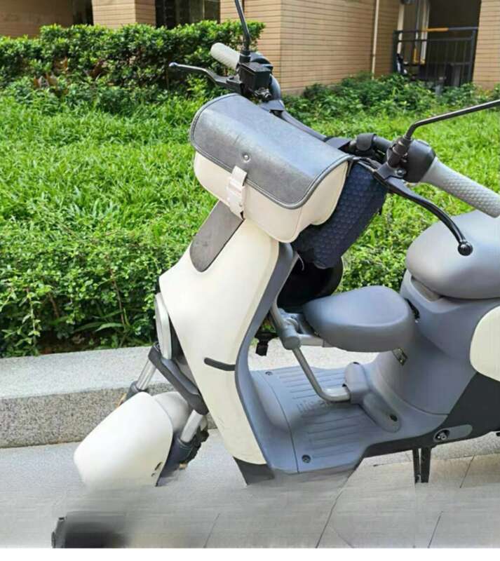 Electric Scooter Front Cargo Pocket Decoration Accessories Motorcycle Leather Hanging Bag Waterproof Yadi No. 9 Emma_autovado.com