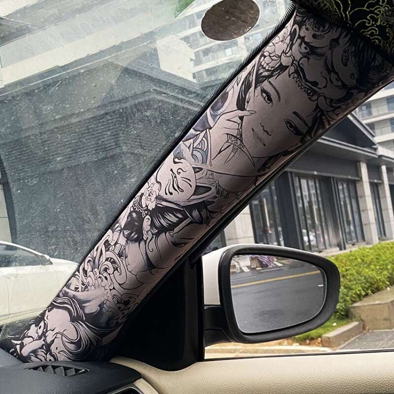 JDM Prajna Geisha AB Pillar Self-adhesive Back Adhesive Patch, Hand-painted Color Change Interior Decoration Patch_autovado.com