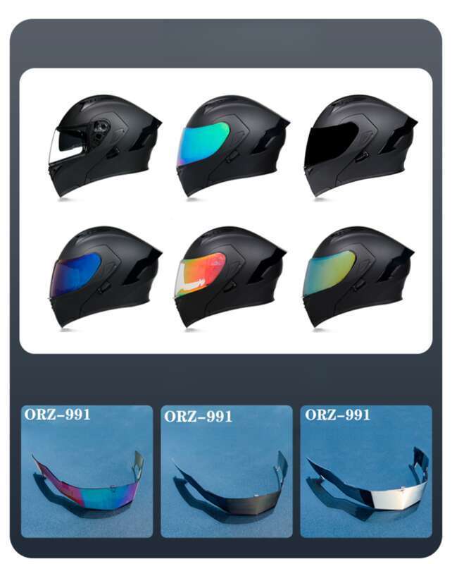 Orz Motorcycle Men's And Women's Uncovered Helmet, Dual Mirror Winter Tail Wing, Semi Full Coverage, All Season_autovado.com