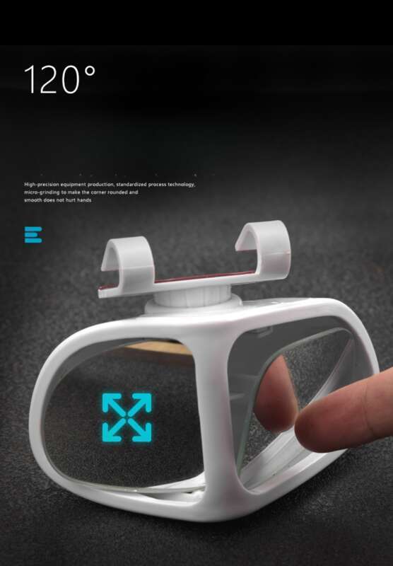 Reverse Rearview Auxiliary True Glass Mirror 360 Degree Rotatable Front And Rear Wheels Visible High-definition Blind_autovado.com