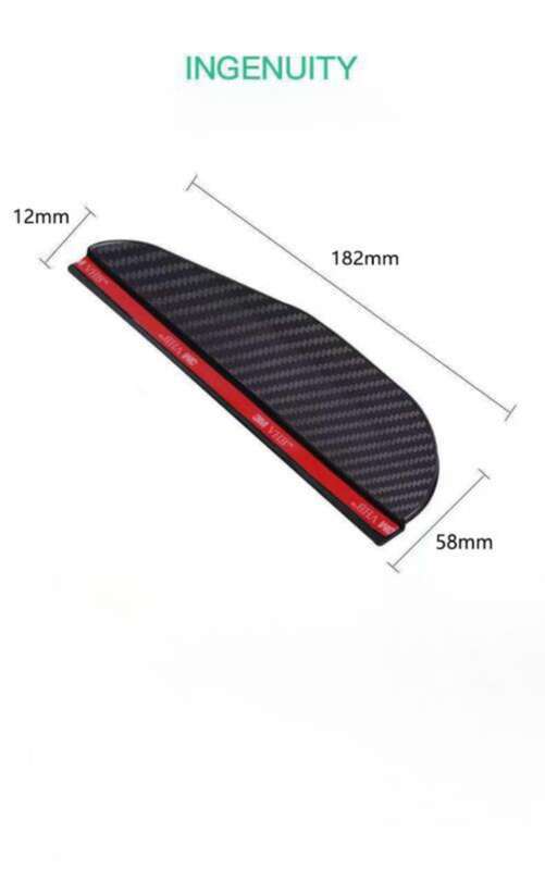 New Carbon Fiber Car Rearview Mirror Eyebrows (2-piece Set), One Pair Of Reverse Mirrors, Sun And Rain Shields_autovado.com