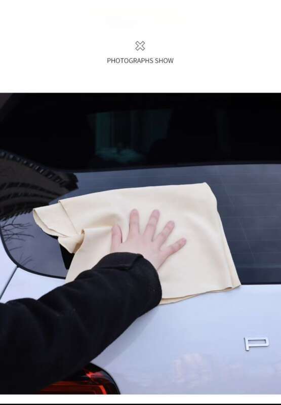 Suede Oil Tanned Leather, Naturally Shaped, Thickened, Water Absorbing Deer Skin Sheepskin Towel, Special Car Wash Cloth_autovado.com