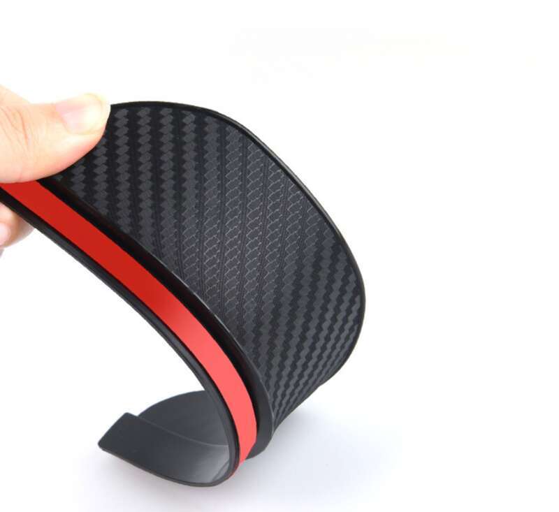 Car Mirror With Shield, Thickened Visor, Carbon Fiber Texture Rearview Mirror, Rain Shield_autovado.com