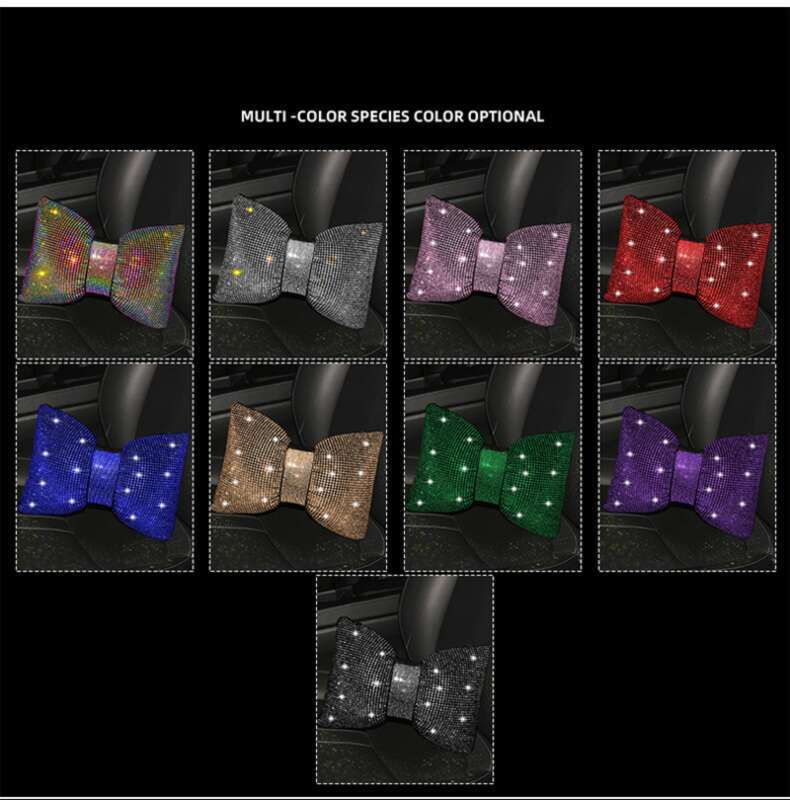Automotive Supplies: Bow Tie, Neck Protection Pillow, Cushion, Women's Multi-color Full Diamond Car Headrest, Lumbar_autovado.com