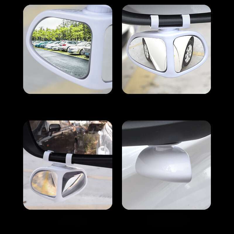 Reverse Rearview Auxiliary True Glass Mirror 360 Degree Rotatable Front And Rear Wheels Visible High-definition Blind_autovado.com