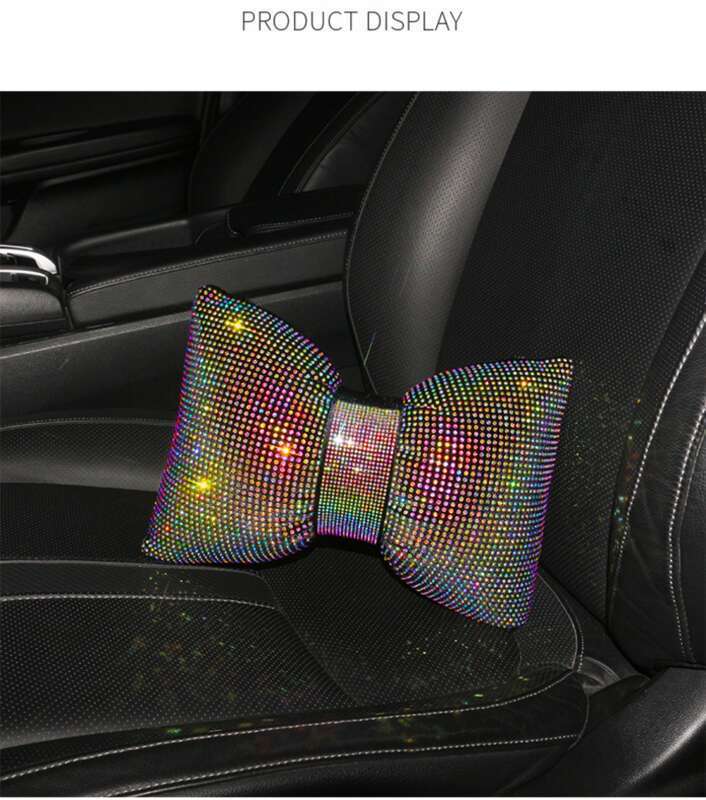 Automotive Supplies: Bow Tie, Neck Protection Pillow, Cushion, Women's Multi-color Full Diamond Car Headrest, Lumbar_autovado.com