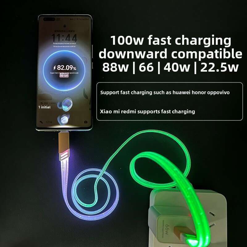6A Starry Sky Luminous Data Suitable For 15 Running Lantern Colorful Mobile Charging Cable Car_autovado.com