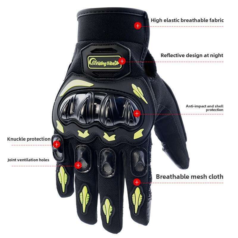 Motorcycle Riding For Men And Women, Anti Fall Electric Road Motorcycle Full Finger Touch Screen, Four Season 3D Gloves_autovado.com