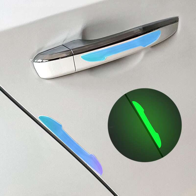 Car Door Handle Strip, Rearview Mirror Equipped With Colorful Luminous Decorative Sticker, Drip Glue Thickened Anti_autovado.com