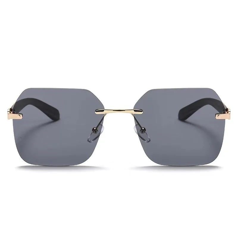 designer sunglasses for men women mirror Square Rimless frame sunglass classic vintage eyewear Anti-UV cycling driving_autovado.com