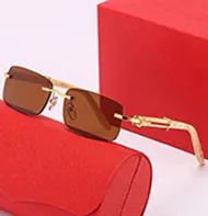 claissc man sunglasses optical artist rectangle buffalo horn metal Leopard male fashion unisex vintage with Case women_autovado.com