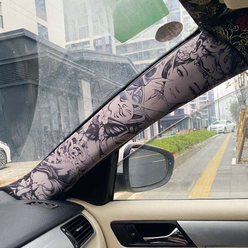JDM Prajna Geisha AB Pillar Self-adhesive Back Adhesive Patch, Hand-painted Color Change Interior Decoration Patch_autovado.com