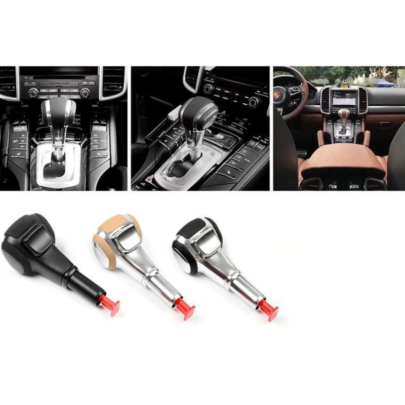 Suitable For Porsche Airplane Cayenne Large Wave Stick 15 Carbon Fiber Black Lever Gear Shift Head Accessory_autovado.com