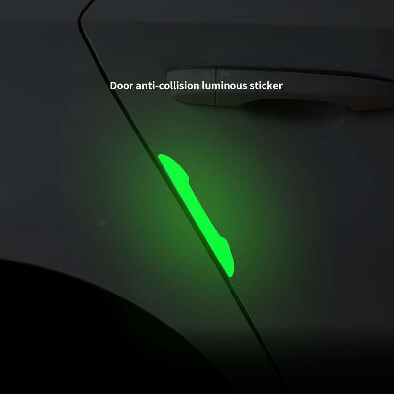 Car Door Handle Strip, Rearview Mirror Equipped With Colorful Luminous Decorative Sticker, Drip Glue Thickened Anti_autovado.com