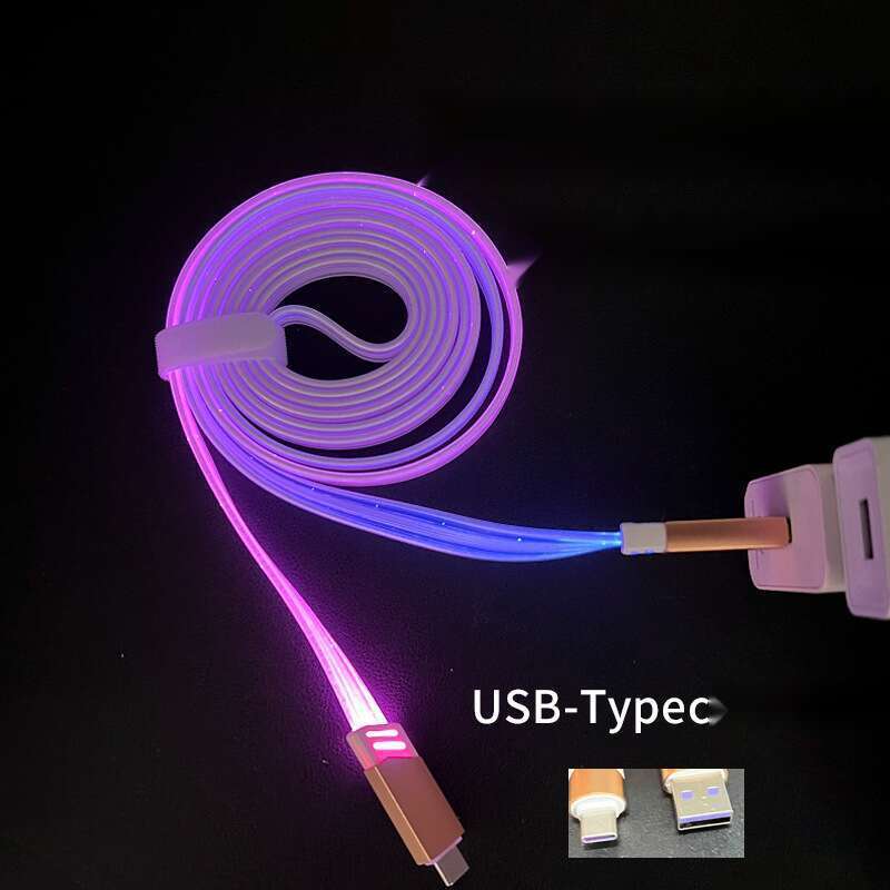6A Starry Sky Luminous Data Suitable For 15 Running Lantern Colorful Mobile Charging Cable Car_autovado.com