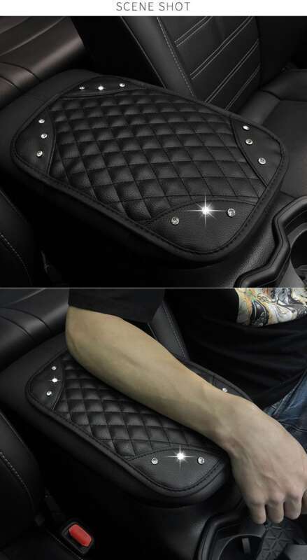 Car With Diamond Inlay, Central Box Anti Slip Pad, Car Universal Interior Armrest Cover Protective Pad_autovado.com