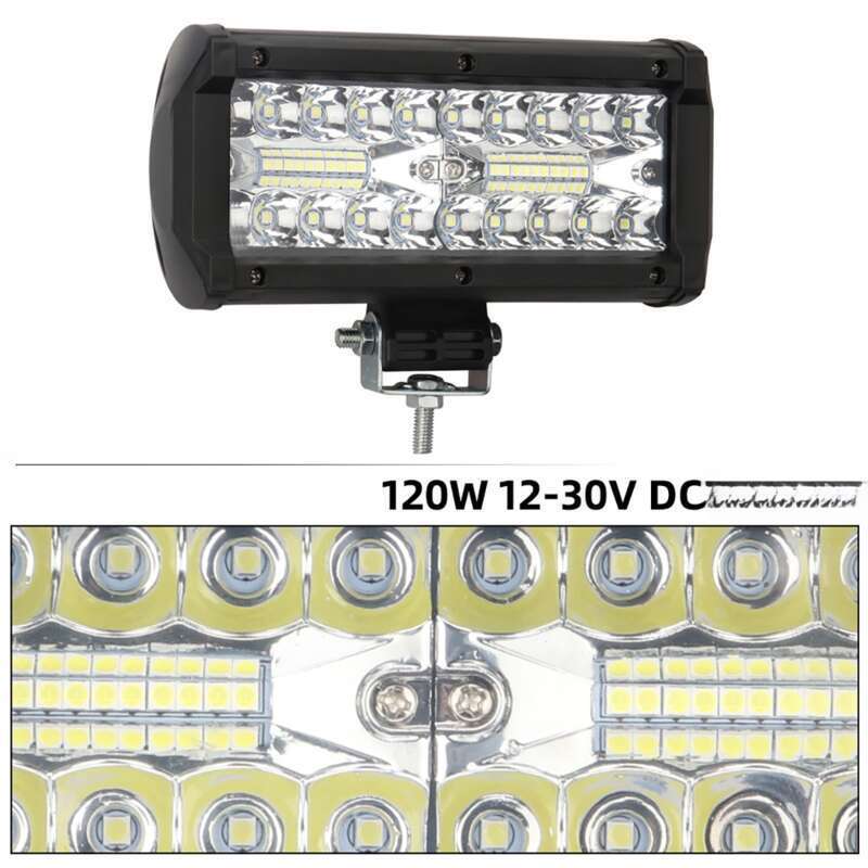 New High Brigness Three Row 120w Plastic Semi Aluminum Work Strip Lig For Off-road Vehicle Roof Front Bumper_autovado.com