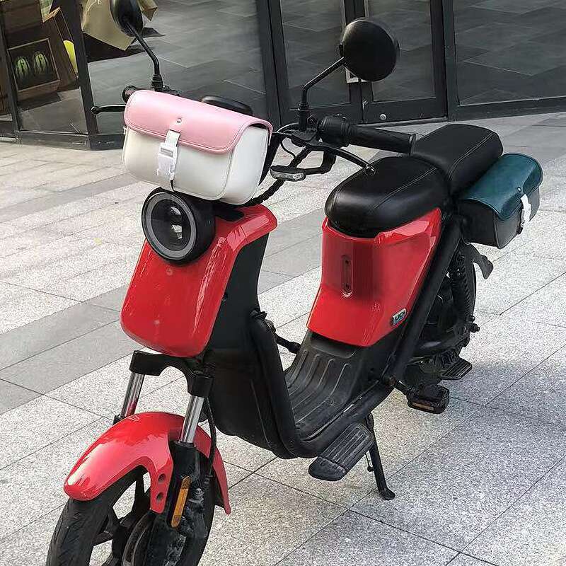 Electric Scooter Front Cargo Pocket Decoration Accessories Motorcycle Leather Hanging Bag Waterproof Yadi No. 9 Emma_autovado.com