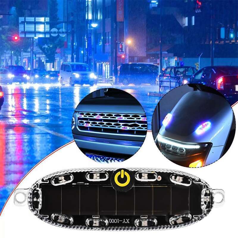 Motorcycle Electric Tricycle Warning Car LED Flashing Decorative Light, Solar Anti Rear End Collision Light_autovado.com