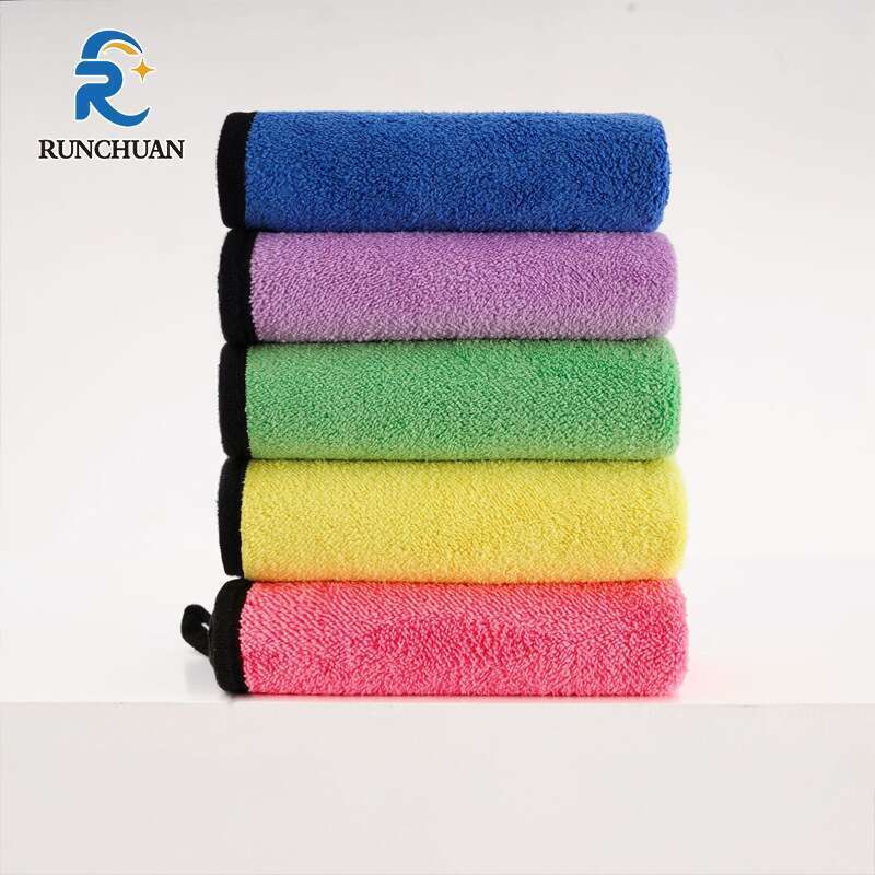 Car Wash Thickened Absorbent Coral Fleece Car Towel, Dual Color Double-sided High-density Household Cleaning Cloth_autovado.com