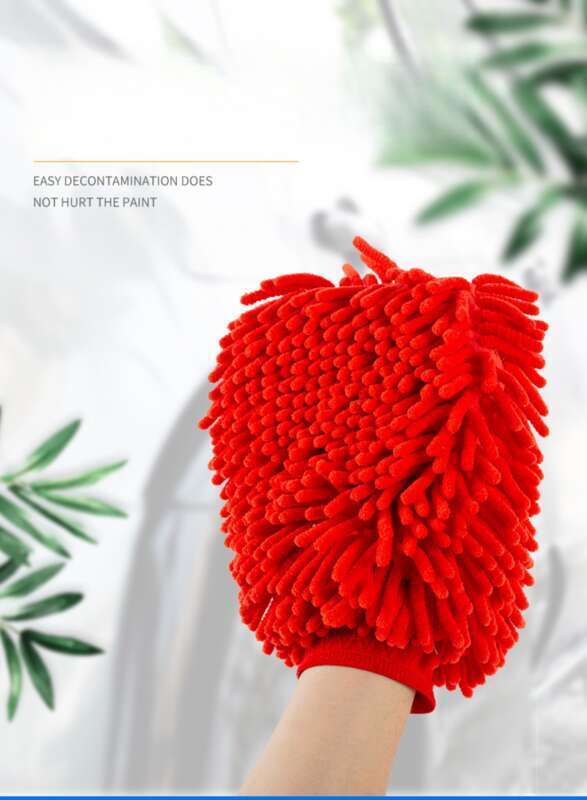 Car Double-sided Schneier Car Washing Coral Fleece Cloth Gloves, Home Cleaning Gloves_autovado.com