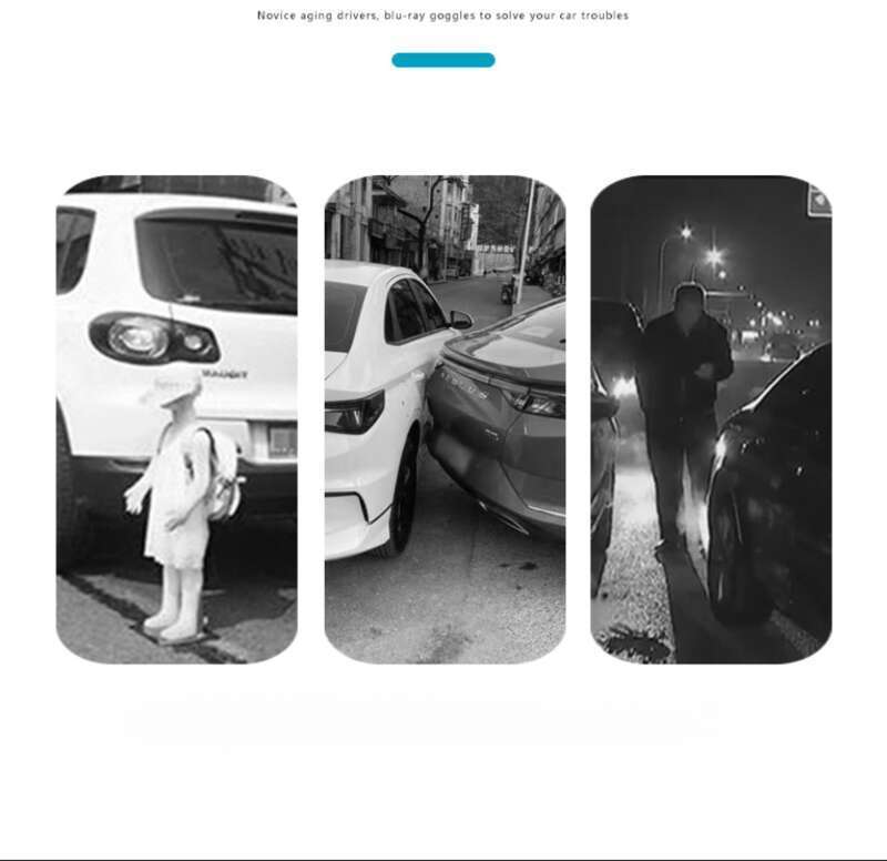 Reverse Rearview Auxiliary True Glass Mirror 360 Degree Rotatable Front And Rear Wheels Visible High-definition Blind_autovado.com