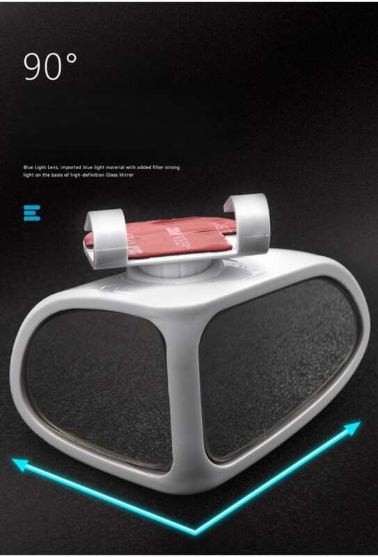 Reverse Rearview Auxiliary True Glass Mirror 360 Degree Rotatable Front And Rear Wheels Visible High-definition Blind_autovado.com