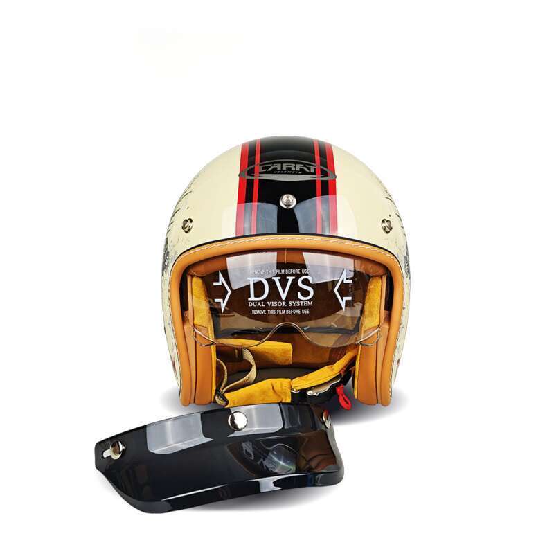 New 3/4 Motorcycle DOT Certified 3C Electric Vehicle Helmet With Built-in Lens C500_autovado.com