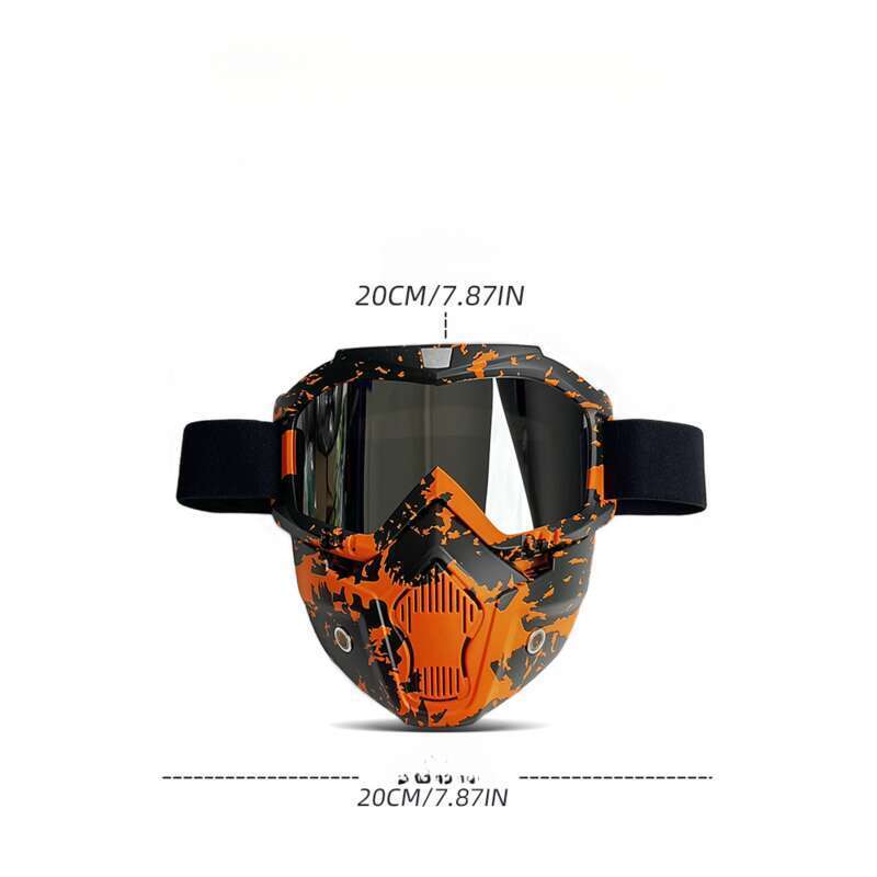 Motorcycle Snow UV400 Outdoor Cycling Men's Windproof Sand Goggles Helmet Face Mask_autovado.com