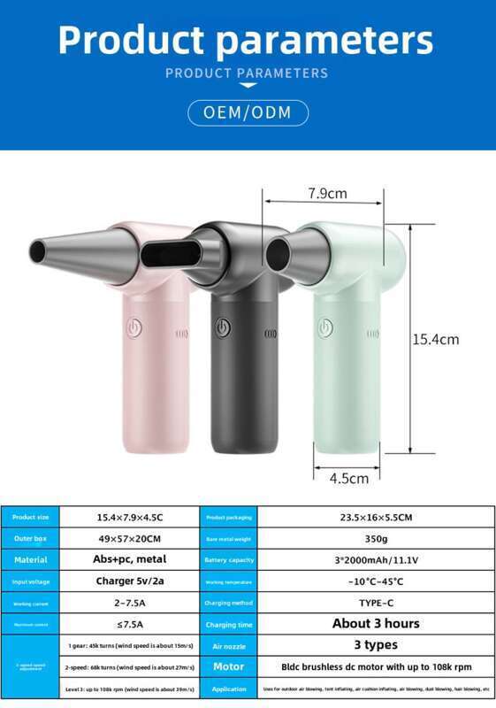 Car Mounted Integrated Brushless Dust Blower Multifunctional Car Charging Portable Mini Wireless High-speed Hair Dryer_autovado.com