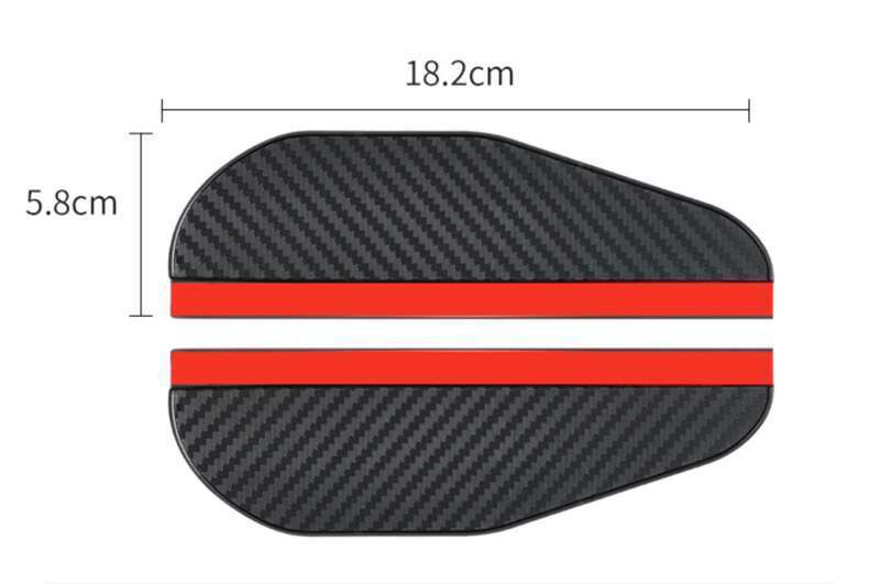 Car Mirror With Shield, Thickened Visor, Carbon Fiber Texture Rearview Mirror, Rain Shield_autovado.com