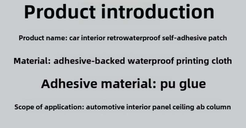 Universal AB Pillar Ceiling Repair Adhesive Backing, Letter Poster Style Sticker, Waterproof Sticker_autovado.com