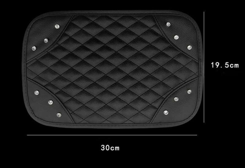 Car With Diamond Inlay, Central Box Anti Slip Pad, Car Universal Interior Armrest Cover Protective Pad_autovado.com