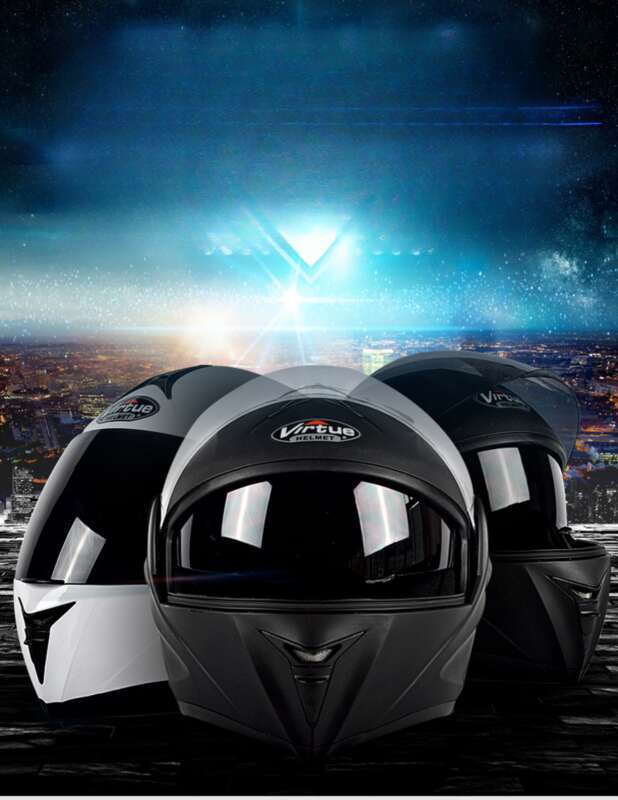VIRTUE Electric Vehicle DOT Dual Lens Open Face Helmet Can Meet The New National Standard 3C_autovado.com