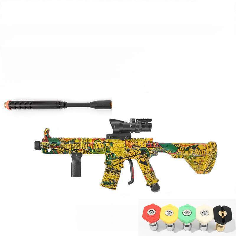 New High Pressure Simulation M416 Paint Foam Household M22 Online Red Car Washing Shop Booster Spray Gun_autovado.com