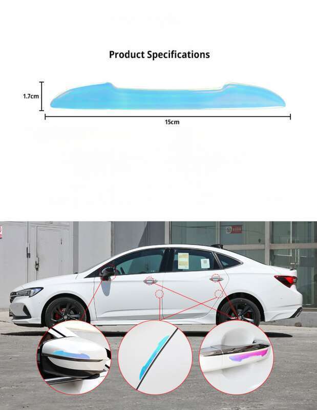 Car Door Handle Strip, Rearview Mirror Equipped With Colorful Luminous Decorative Sticker, Drip Glue Thickened Anti_autovado.com