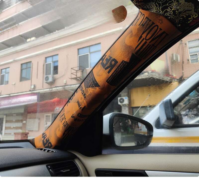 Universal AB Pillar Ceiling Repair Adhesive Backing, Letter Poster Style Sticker, Waterproof Sticker_autovado.com