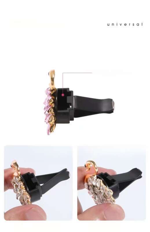 New Crystal Shining Cute Tortoise Perfume Clip Creative Car Fragrance Decoration_autovado.com