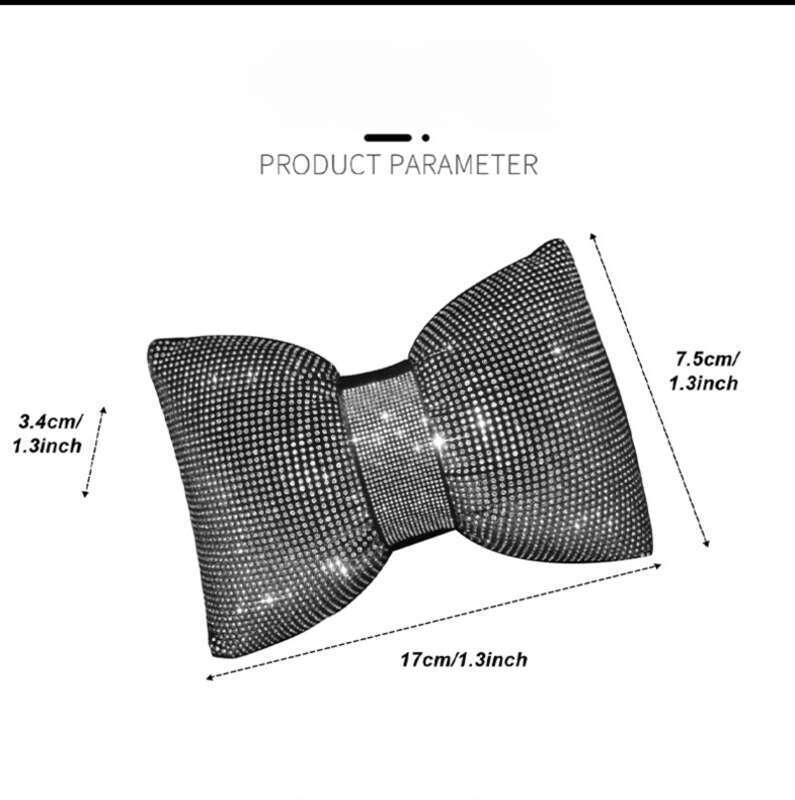 Automotive Supplies: Bow Tie, Neck Protection Pillow, Cushion, Women's Multi-color Full Diamond Car Headrest, Lumbar_autovado.com