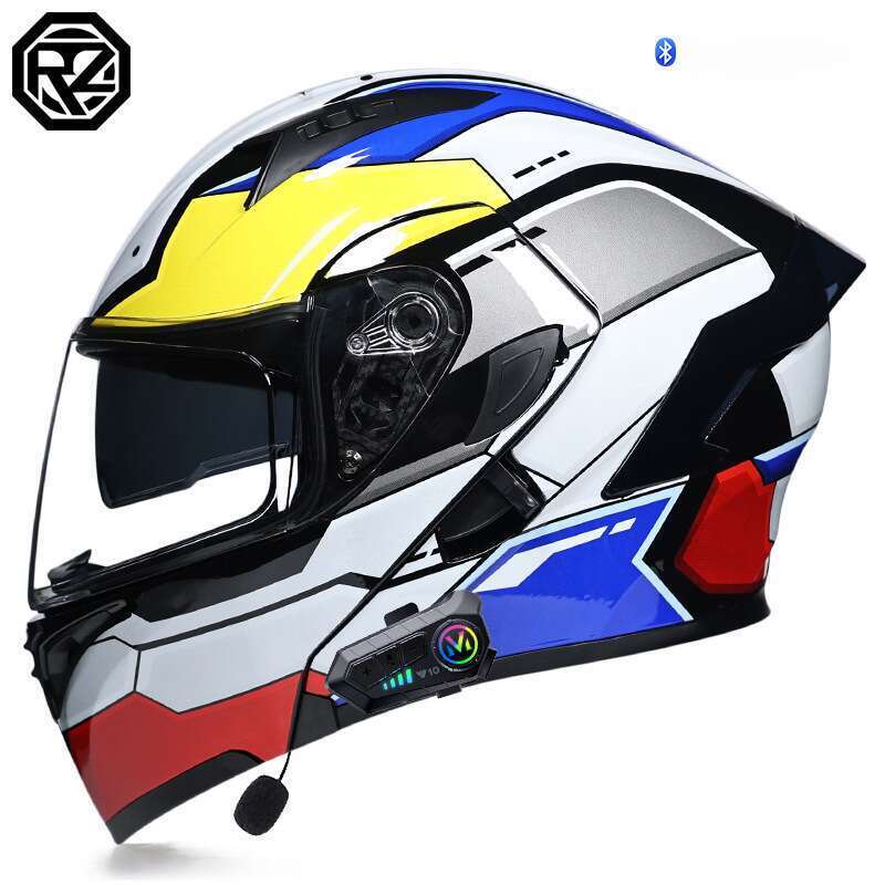 Orz Men's Women's Personalized Bluetooth Full Helmet Electric Car Motorcycle Four Seasons And Winter Warm Helmets_autovado.com