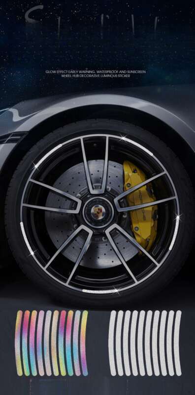 Fluorescent Car Wheels, Reflective Warning Wheel Hubs, Electric Bikes, Motorcycles, And Night Light Stickers On Bicycles_autovado.com