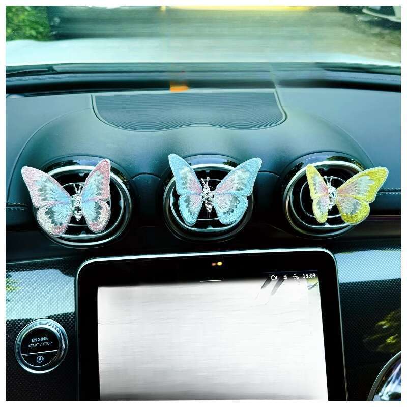 Moving Butterfly Center Console Air Outlet Car Small Ornament Healing Series Interior Decoration Creativity_autovado.com