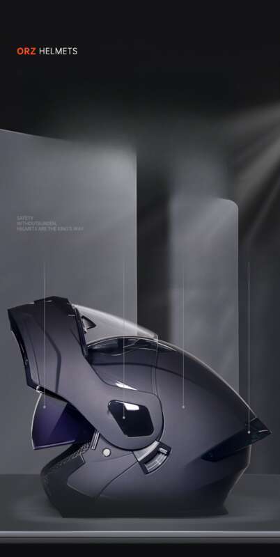 Orz New Revealed Double Lens Men's And Women's Four Seasons Motorcycle Travel Cruise Helmet Large_autovado.com