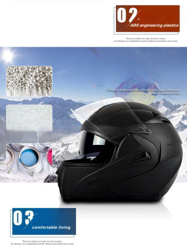 VIRTUE Electric Vehicle DOT Dual Lens Open Face Helmet Can Meet The New National Standard 3C_autovado.com